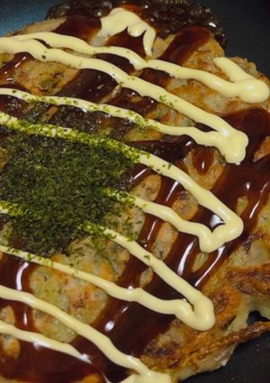 鯖缶&オートミール入りお好み焼き-レシピのメイン写真