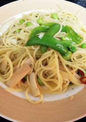 野菜（豆）のペペロンチーノ-レシピのメイン写真