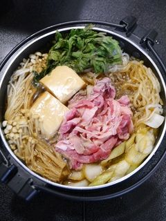 ひとり鍋!すき焼き☆牛こま-レシピのメイン写真