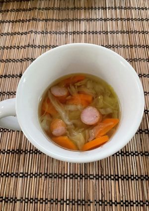 簡単!コンソメ野菜スープ♪-レシピのメイン写真