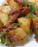 焼き鳥の缶詰で簡単マヨじゃが炒め