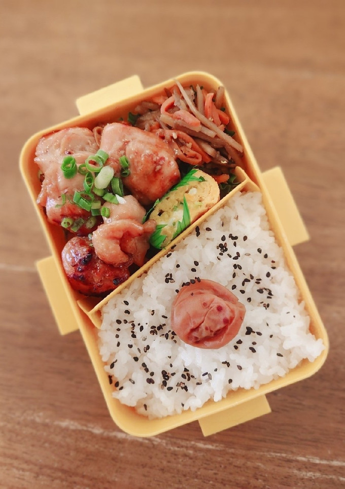 焼き鳥&きんぴらごぼうの和風弁当♪-レシピのメイン写真