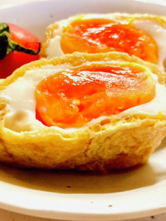 お弁当用♡私的♡稲荷味の油揚げ玉子♡-レシピのメイン写真