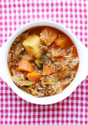 キャベツと牛肉のうまみトマトスープ♪-レシピのメイン写真