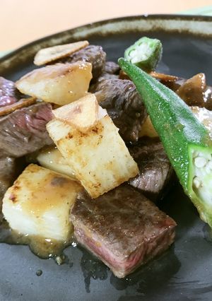 牛肉と長芋のおろしぽん酢ステーキ-レシピのメイン写真