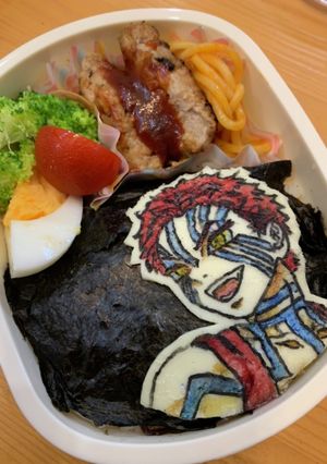 キャラ弁　オブアート弁　鬼滅　猗窩座-レシピのメイン写真