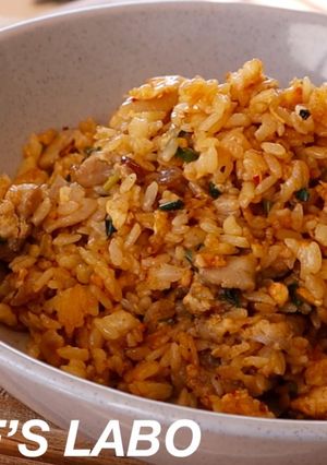 王道豚キムチ炒飯・パラパラにするコツ-レシピのメイン写真