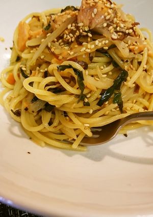 鮭と塩昆布のパスタ-レシピのメイン写真