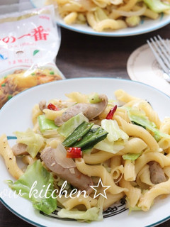 キャペツたっぷりペペロンチーノ-レシピのメイン写真