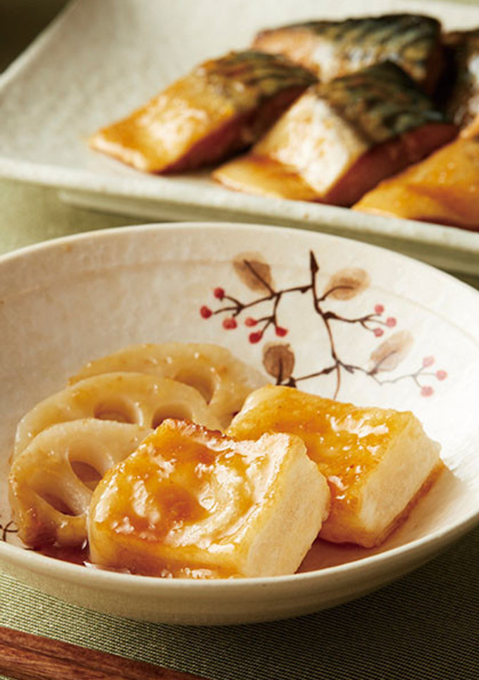 揚げ焼き餅とれんこんのみぞれがけ-レシピのメイン写真