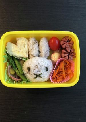キャラ弁　ミッフィー　幼稚園　簡単-レシピのメイン写真