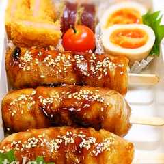 A picture of アイス棒で手が汚れない肉巻きおにぎり.
