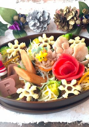 てりやきミートボール　雪の結晶弁当-レシピのメイン写真