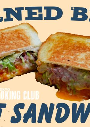コンビーフホットサンドイッチの作り方-レシピのメイン写真