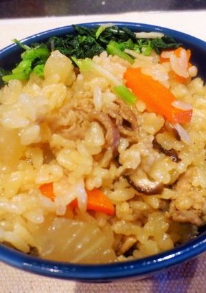 大根と豚肉のジューシー風炊き込みご飯-レシピのメイン写真