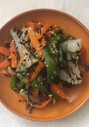 簡単ヘルシー☆のこり野菜を使ったひじき煮-レシピのメイン写真