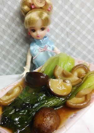 リカちゃん♡チンゲン菜椎茸オイとろうま煮-レシピのメイン写真