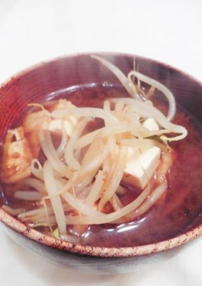もやし炒めの味噌汁-レシピのメイン写真