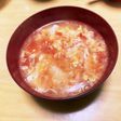 トマトとささみのにんにく卵スープ
