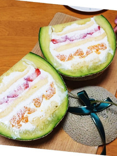 まるごとメロンケーキ パーティーにも!-レシピのメイン写真