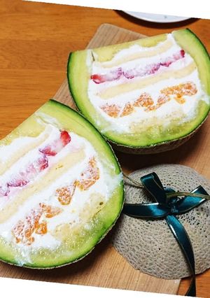 まるごとメロンケーキ パーティーにも!-レシピのメイン写真