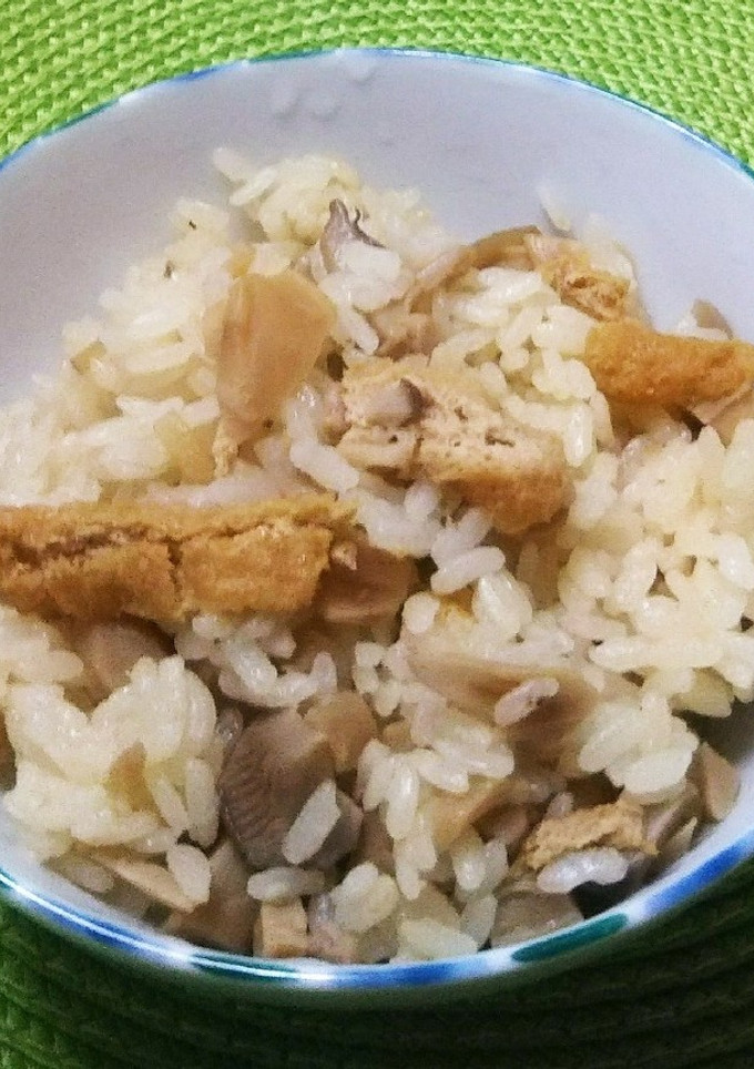 油揚げとエリンギと生姜の炊き込みご飯-レシピのメイン写真