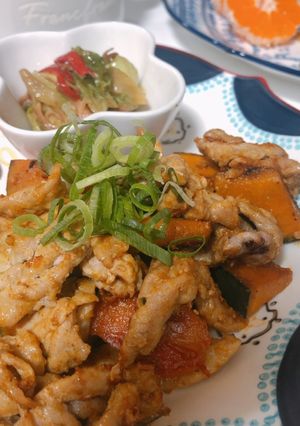 豚こまとかぼちゃの味噌バター炒め-レシピのメイン写真