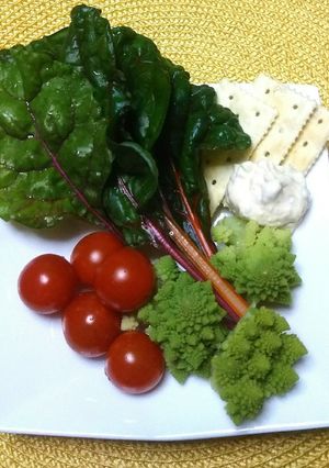 野菜のいぶりがっこクリームチーズマヨ沿え-レシピのメイン写真