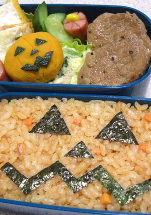 簡単キャラ弁☆どあっぷハロウィン弁当♪-レシピのメイン写真