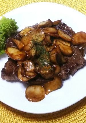 牛ステーキ～エリンギソース-レシピのメイン写真