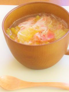 ベーコンと白菜の春雨スープ-レシピのメイン写真