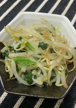 男の簡単副菜！もやしとほうれん草のナムル-レシピのメイン写真