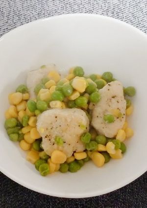 鶏肉とコーン&グリンピースの煮込み-レシピのメイン写真