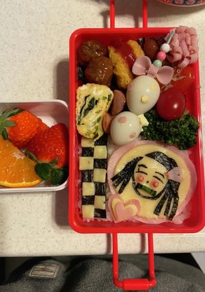 鬼滅の刃ねずこ　キャラ弁です。-レシピのメイン写真