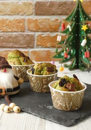 ホケミ★チョコとラズベリーの抹茶マフィン-レシピのメイン写真