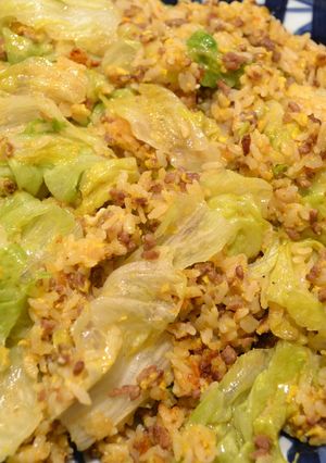 ピリ辛!!ひき肉レタス炒飯-レシピのメイン写真