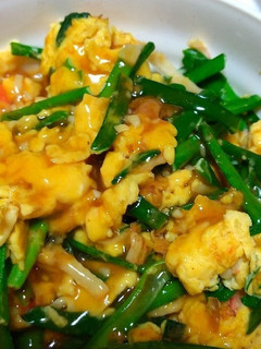 にら玉の餡掛け丼-レシピのメイン写真