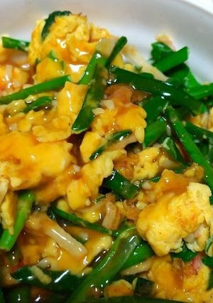 にら玉の餡掛け丼-レシピのメイン写真