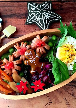お花ウィンナー クリスマス弁当-レシピのメイン写真