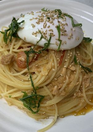 ツナとトマトのパスタ-レシピのメイン写真