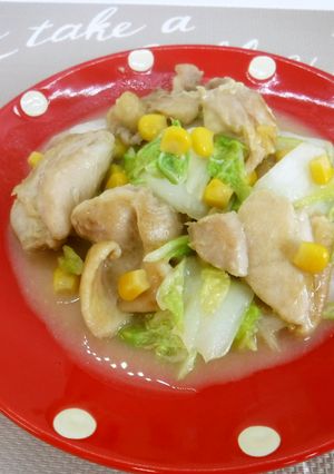 白菜と鶏肉のみそバター炒め-レシピのメイン写真