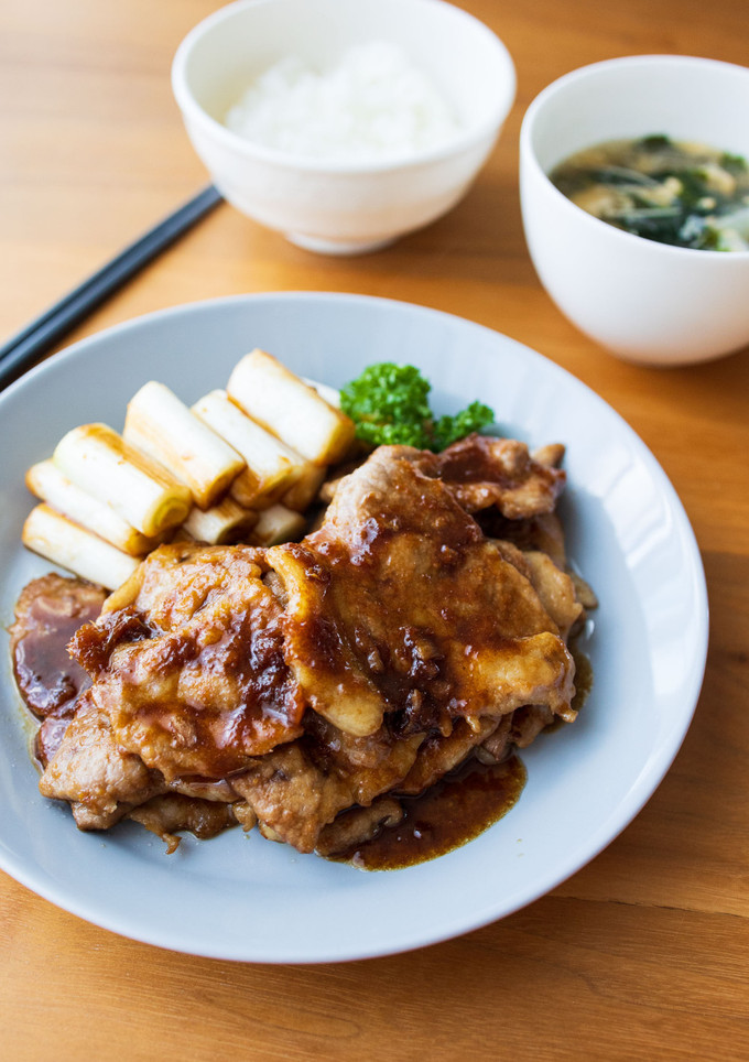 照りうま！『豚肉と長ねぎの生姜焼き』-レシピのメイン写真