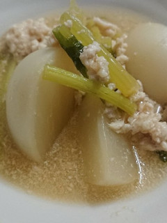 レンジで♪かぶのそぼろ餡かけ-レシピのメイン写真