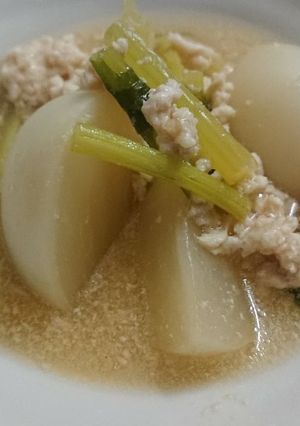 レンジで♪かぶのそぼろ餡かけ-レシピのメイン写真