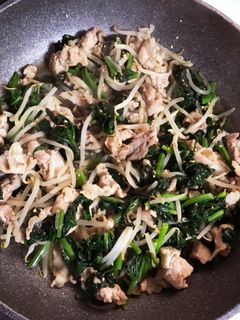 豚小間で胡麻和え炒め-レシピのメイン写真