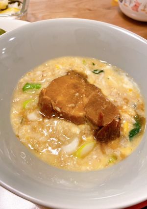 煮豚の残り汁でオートミール粥-レシピのメイン写真
