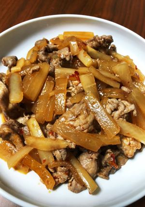 大根と豚肉のピリ辛炒め-レシピのメイン写真