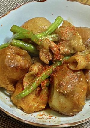 里芋と豚バラ肉の甘辛味噌煮-レシピのメイン写真