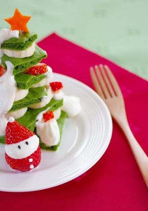 野菜とHMで☆クリスマスツリーのケーキ-レシピのメイン写真