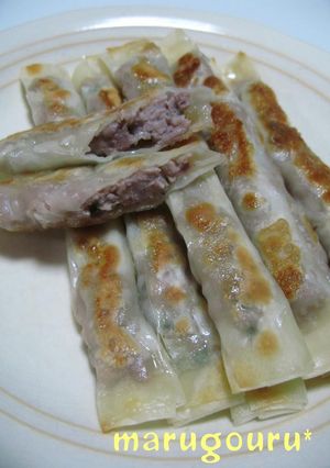 春巻きの皮で♬おつまみ☆スティック餃子-レシピのメイン写真